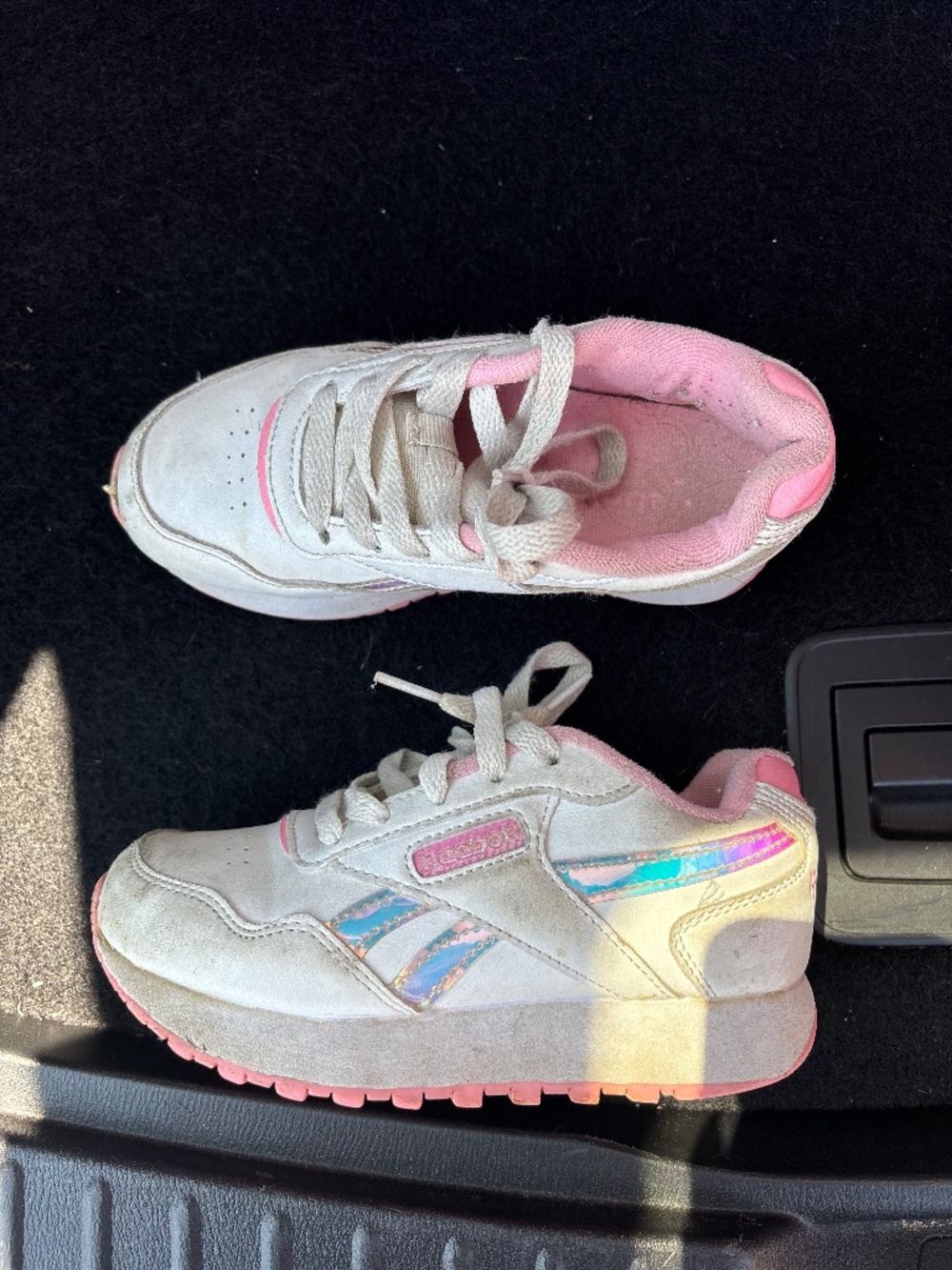 Girls pink reebok sneakers size 12